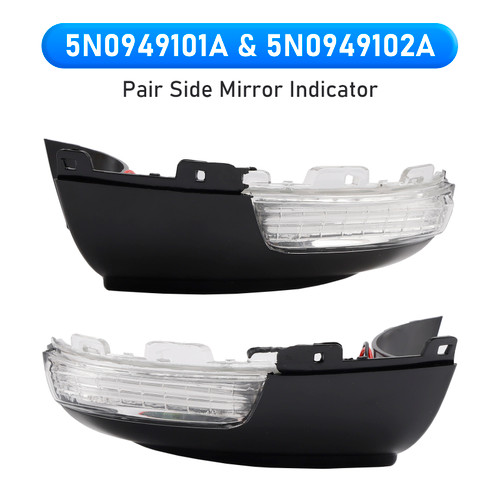 2010-2020 Seat Alhambra 7N Pair Side Mirror Indicator 5N0949102A Generic