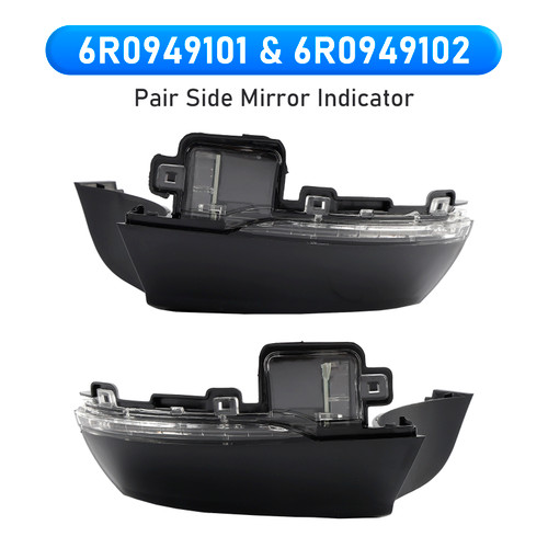 2009-2018 VW Polo MK5 6C 2X Wing Door Mirror LED Indicator Light Lamps 6R0949101 6R0949102 Generic