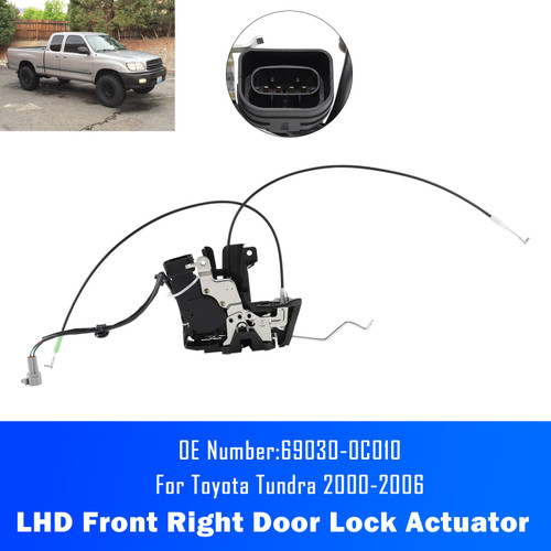 2000-2006 Toyota Tundra Front Front Right Passenger Side Door Lock Actuator Assembly 69030-0C010 Generic