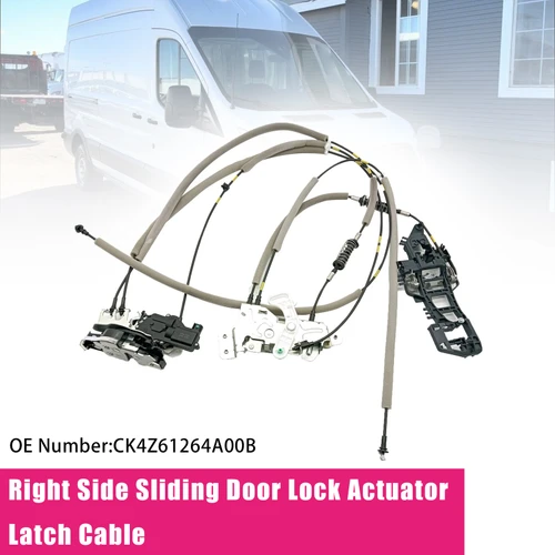 Right Side Sliding Door Lock Actuator Latch Cable CK4Z61264A00B for 2015-2020 Ford Transit-150, Transit-250, Transit-350, Transit-350 HD