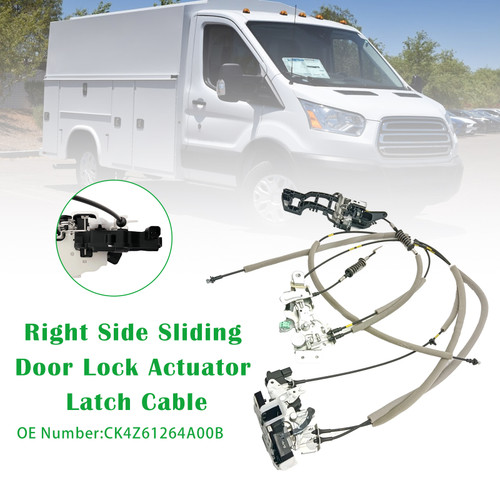 Right Side Sliding Door Lock Actuator Latch Cable CK4Z61264A00B for 2015-2020 Ford Transit-150, Transit-250, Transit-350, Transit-350 HD