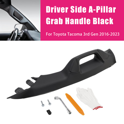 Driver Side A-Pillar Grab Handle Black For Toyota Tacoma 3rd Gen 2016-2023 Generic