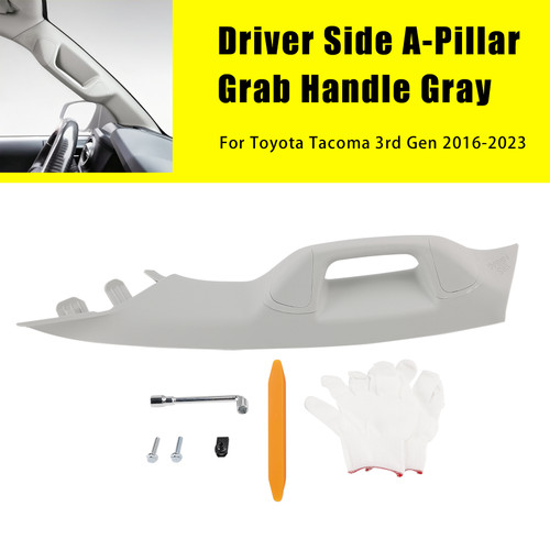 2016-2023 Toyota Tacoma 3rd Gen Driver Side A-Pillar Grab Handle Gray Generic