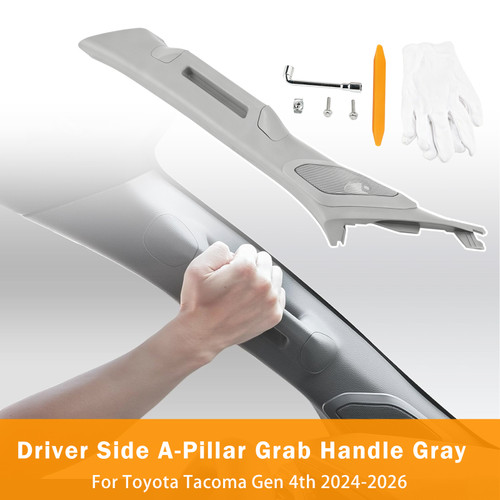 2024-2026 Toyota Tacoma Gen 4th Driver Side A-Pillar Grab Handle Gray Generic