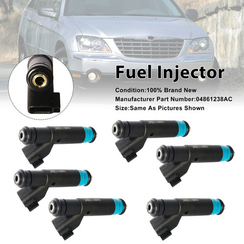6Pcs Fuel Injector For Chrysler 05-08 For Dodge 3.8L V6 04861238AC