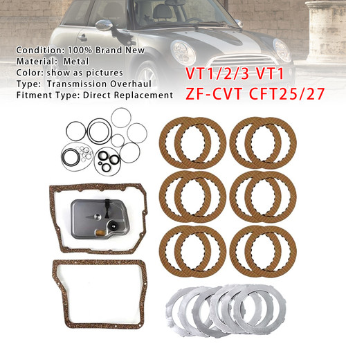2002-2008 Mini Cooper VT1/2/3 Auto Transmission Master Rebuild Kit Generic