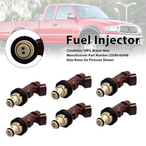 1998-2004 Toyota Tacoma 4Runner Tundra 6Pcs Fuel Injector 23250-62040 Generic