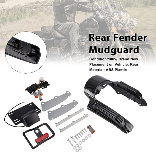 Rear Fender LED Light Black fit for Touring Road King FLHR Street Glide FLHX FLTRX 2014+