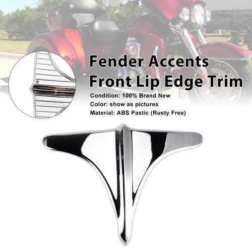 2009-2023 Harley ABS Rear Fender Accents Front Edge Trim Chrome Generic