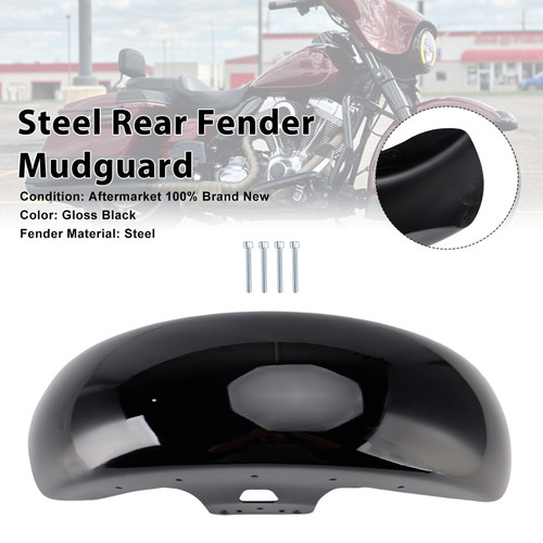 2014-2023 Harley Touring Electra Road Street Glide Steel Rear Fender Mudguard Black Generic