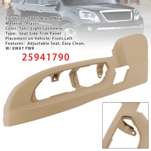 2009-2012 Buick Enclave Front Driver Seat Side Trim Panel Tan Cover 25941790 Generic
