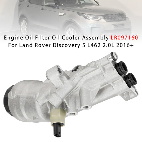 2016+ Land Rover Discovery 5 L462 2.0L Engine Oil Filter Oil Cooler Assembly LR097160 Generic