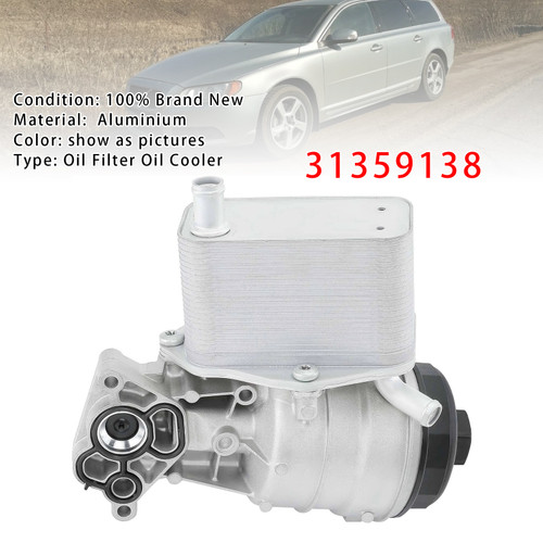2007-2016 Volvo S60 S80 V60 V70 Engine Oil Filter Housing Oil Cooler 31359138 Generic