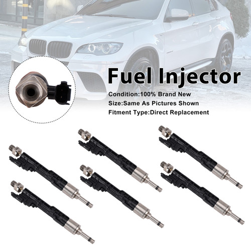 2011-2015 BMW X1 X3 X5 X6 6Pcs Fuel Injector 0261500109 Generic