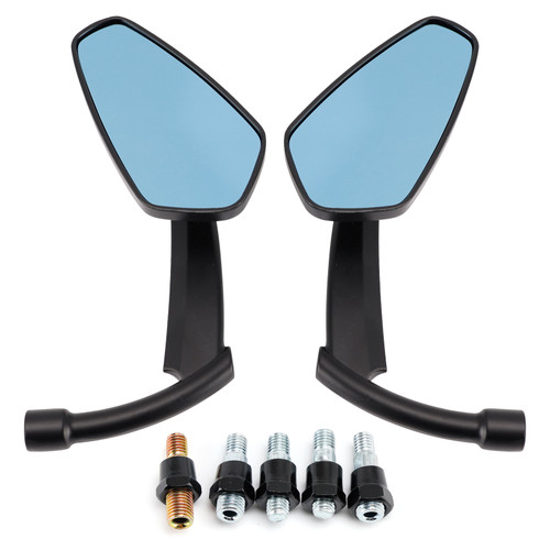 Black Blade-shape Rearview Mirror For Touring Cruiser Chopper Dyna Motorcycle