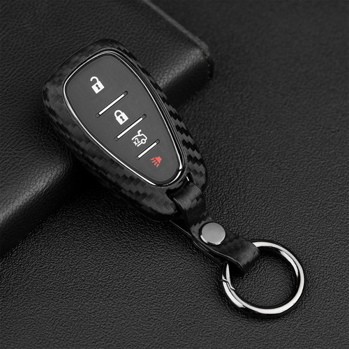 2016-2020 Chevrolet Cruze Camaro Equinox Leather Silicone Car Key Case Cover With Buckle Generic