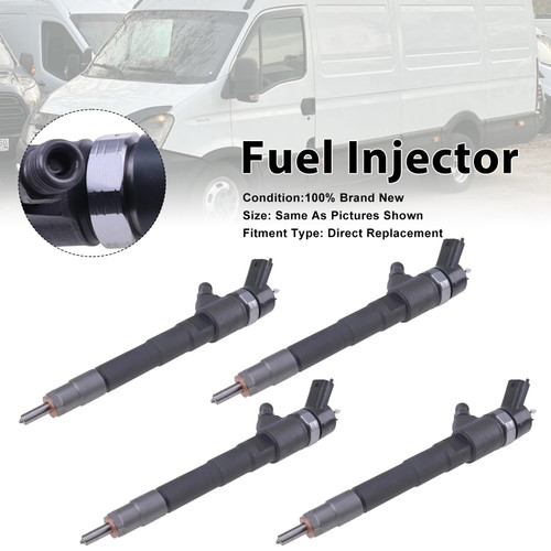 2006-2011 Peugeot Boxer 4Pcs Fuel Injector 0445110248 Generic