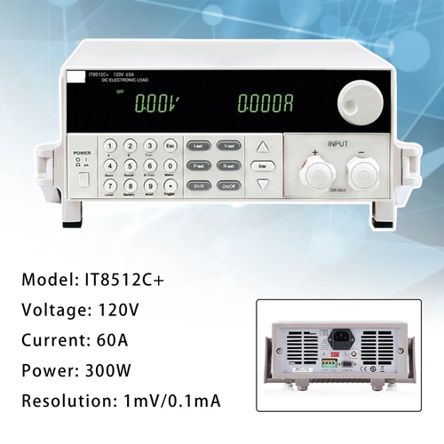 IT8512C+ 300W 120V 60A Programmable Electronic Load Battery Test