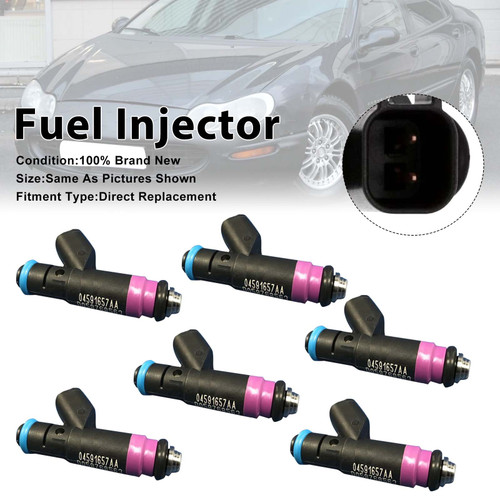 2000 Dodge Intrepid 2.7L V6 6Pcs Fuel Injector 04591657AA Generic