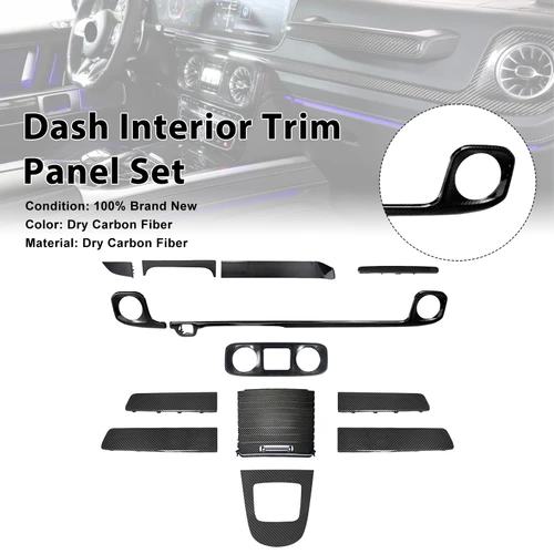 Dry Carbon Dash Interior Trim Panel Set Fit Mercedes W465 G550 G580 G63 2025+