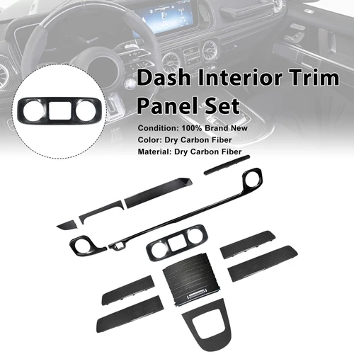 Dry Carbon Dash Interior Trim Panel Set Fit Mercedes W465 G550 G580 G63 2025+
