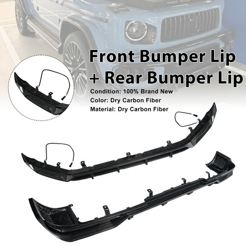 Dry Carbon Fiber Front Rear Bumper Diffuser Lip Fit Benz G-Class W465 2025+
