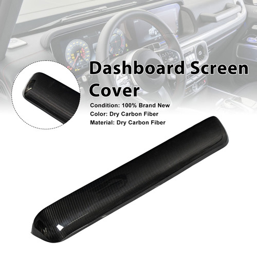 Carbon Fiber Dashboard Screen Cover Trim Fit Mercedes Benz W464 W465 2019-2026
