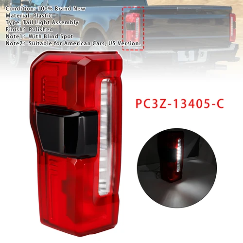 Left LED Tail Light With Blind Spot For Ford F-250 F350 F450 Super Duty 23-2026