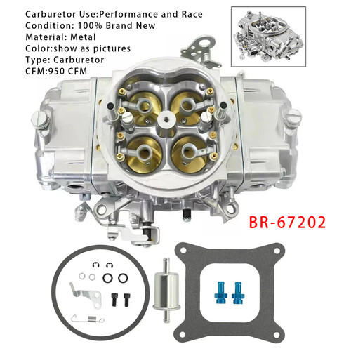 BR-67202 950 CFM Mechanical Secondary Carburetor 4150 4-Barrel For Race Series