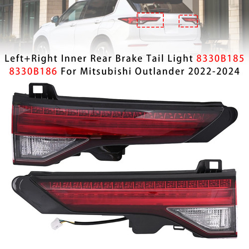 Left+Right Inner Rear Brake Tail Light For Mitsubishi Outlander 2022-2024