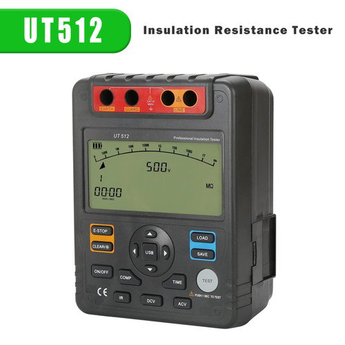 UT512 Insulation Resistance Testers Voltmeter Auto Range 2500V 100GΩ