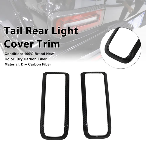 Carbon Fiber Tail Rear Light Cover Trim Fit Benz W464 W465 G550 2019-2026