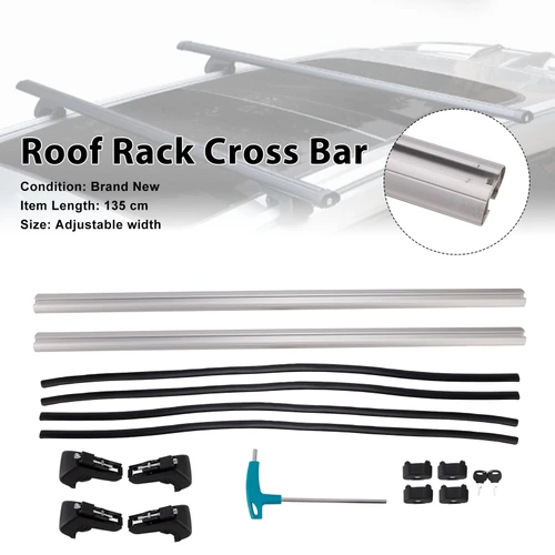Universal Aluminium Car Roof Rack Luggage Carrier Cross Bar Rail Lockable 135CM