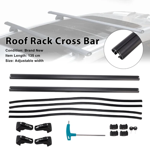135CM Universal Aluminium Car Roof Rack Luggage Carrier Cross Bar Rail Lockable
