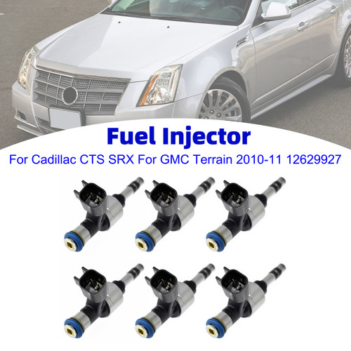 6Pcs Fuel Injector For Cadillac CTS SRX For GMC Terrain 2010-11 12629927