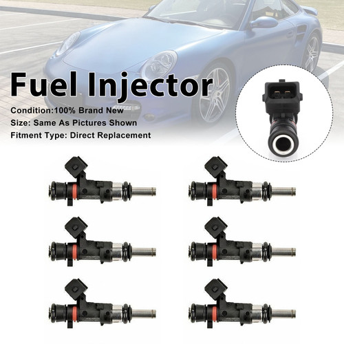 6Pcs Fuel Injector For Porsche 911 997 3.6 GT2 RS 2010-2011 0280158123