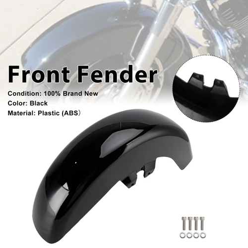 ABS Front Fender For Touring Electra Glide Road King 1989-2013 Black