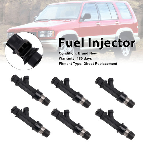 6Pcs Fuel Injector For Honda Passport For Isuzu Rodeo 1998-1999 25166922
