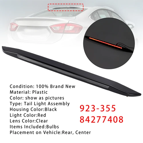 Third Brake Light Lamp 923-355 84277408 For Chevrolet Cruze 2017-2019