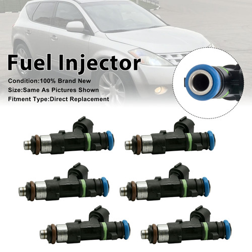 6Pcs Fuel Injector For Nissan Murano 2003-2004 Quest 2004-2009 16600-7y000