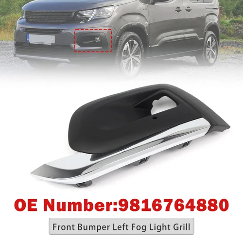 Front Bumper Left Fog Light Grill 9816764880 For Peugeot Rifter 2019-2025