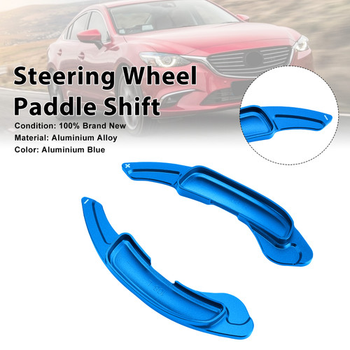 Steering Wheel Paddle Shifter For Mazda 6 Atenza 2009-15 Aluminium Blue