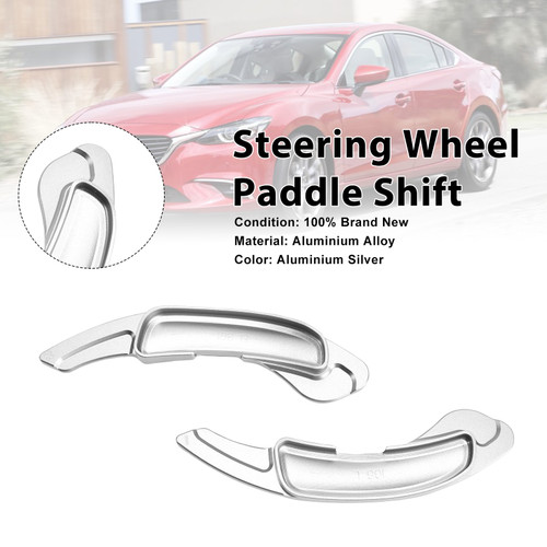 Steering Wheel Paddle Shifter For Mazda 6 Atenza 2009-15 Aluminium Silver