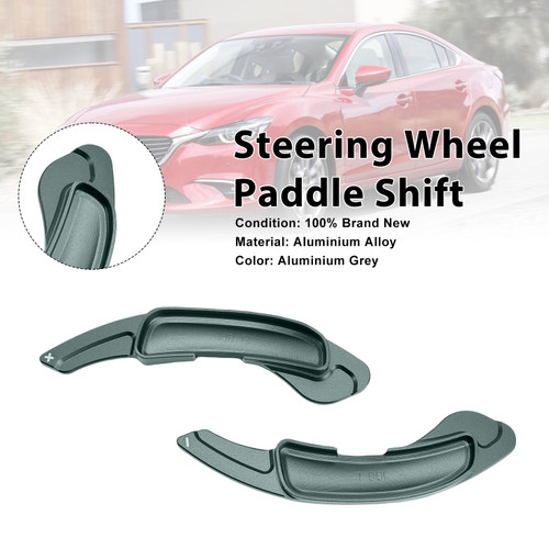Steering Wheel Paddle Shifter For Mazda 6 Atenza 2009-15 Aluminium Grey