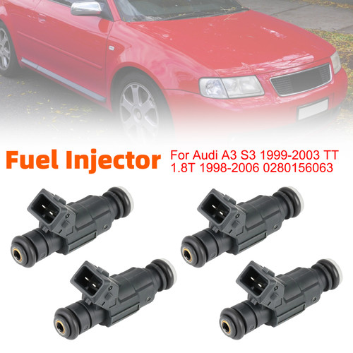 4Pcs Fuel Injector For Audi A3 S3 1999-2003 TT 1.8T 1998-2006 0280156063