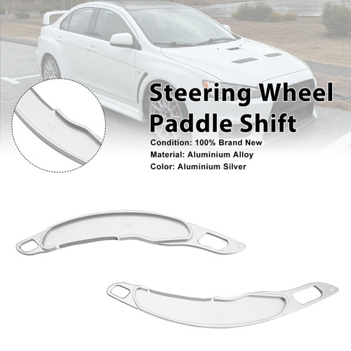 Steering Wheel Paddle Shifter For Mitsubishi ASX 2013-15 Aluminium Silver
