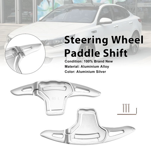 Steering Wheel Paddle Shifter For Kia K5 2016-2019 Aluminium Silver