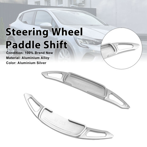 Steering Wheel Paddle Shifter For Renault Arkana 2021-24 Aluminium Silver