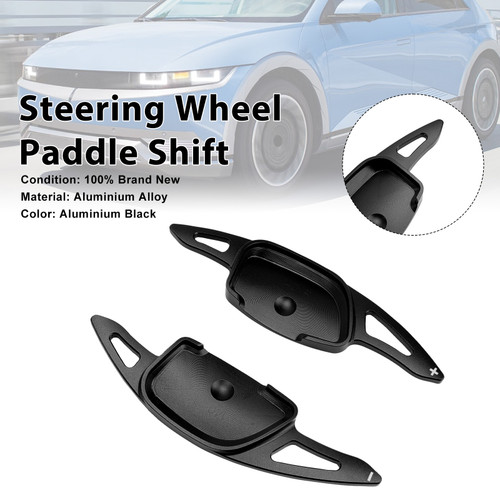 Steering Wheel Paddle Shifter For Hyundai Ioniq 5 2021-23 Aluminium Black