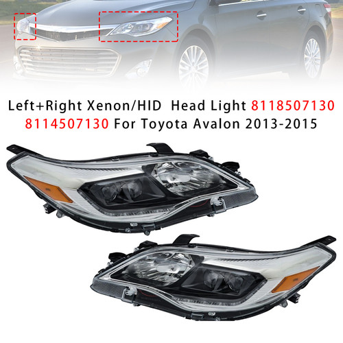 Left+Right Xenon/HID Head Light 8118507130 8114507130 For Toyota Avalon 13-2015